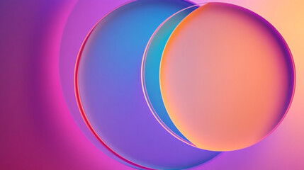 Obraz premium Abstract overlapping circles with vibrant colors creating a dynamic visual display