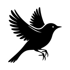 a single bird silhouette vector