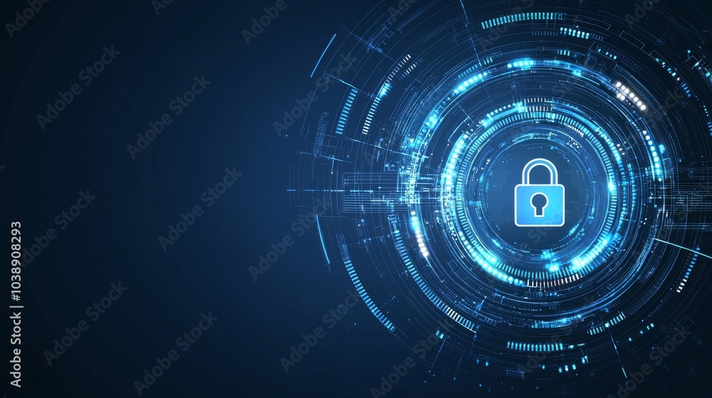 Poster online internet authorization access against cyber attack business data privacy: stock network and d