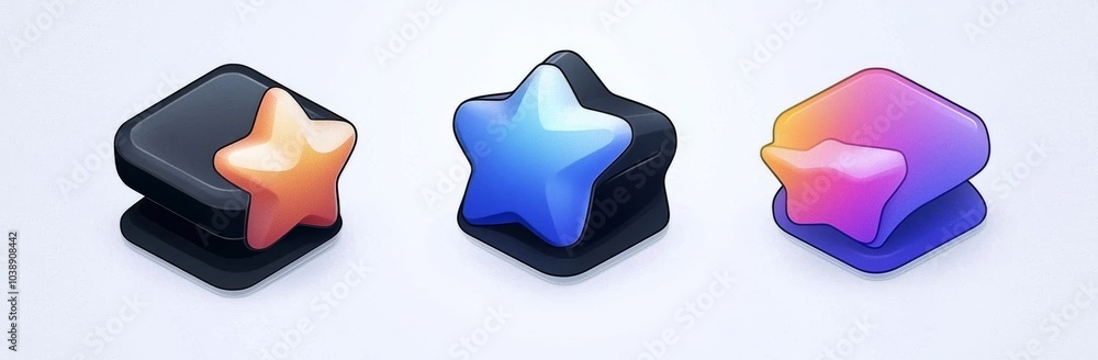 Poster a set of stock logos. ai enters by command prompt to generate ideas. chat with ai. icon element for 