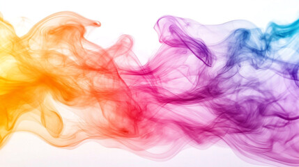 Fototapeta premium Colorful abstract smoke patterns swirling together in a vibrant blend of hues