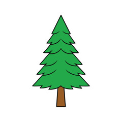 Elegant pine tree silhouette vector art design, ideal for nature, landscape, and environmental projects. Perfect for decor, prints, and eco-themed graphic visuals.