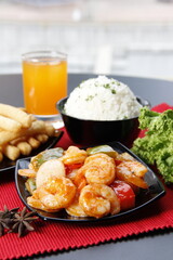 Gourmet Seafood Dish with Premium Flavors and Garnishes