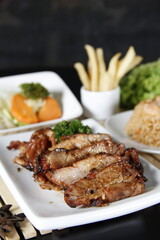 Gourmet Seafood Dish with Premium Flavors and Garnishes