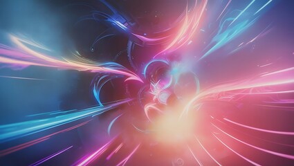 Fototapeta premium Black and neon abstract futuristic gaming background. Generative Ai.