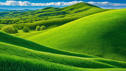 Obraz premium Beautiful hilly tuscany landscape from Italy