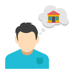 Trendy design icon of dream home 

