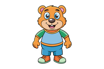 Bear cartoon vector illustration