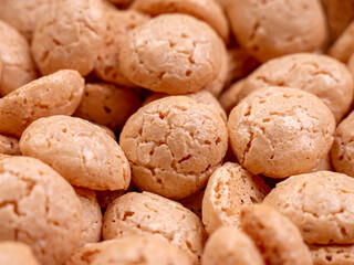 Italian amaretti cookies. cracked almond cookies. baking cookies