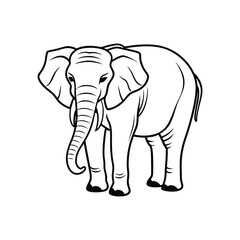 Obraz premium Elephant vector silhouette icons icon set on white background.