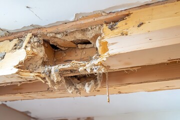 Wood joist damage from termites