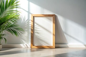 Food Photography Poster Mockup with Golden Sunlight