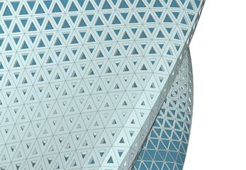 Abstract futuristic architecture vector 3d illustration