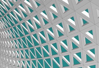 Abstract futuristic architecture vector 3d illustration