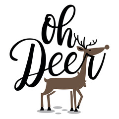 Christmas Quote Design, Christmas Illustration, h deer