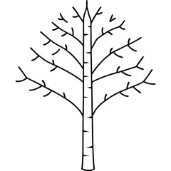 Elegant natural birch tree silhouette vector art for nature-themed designs, eco-friendly projects, and environmental branding. Perfect for digital or printable decor.