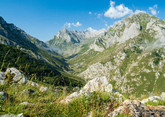 beautiful high mountain valley