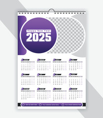 2025 wall  Calendar, Calendar Design, Wall Calendar, one page Wall Calender, holidays, Calendar Design With Holiday, calender, National Holidays