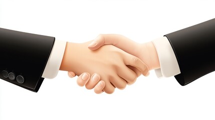 A close-up illustration of a handshake symbolizing partnership, agreement, or collaboration in a professional setting.