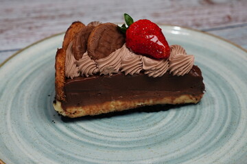 Fatia de Torta Doce com Morango
