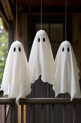 White goasts, hellowen decoation.