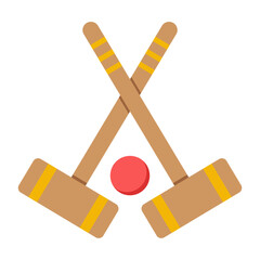 Modern design icon of croquet game 

