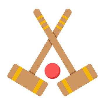 Modern design icon of croquet game 

