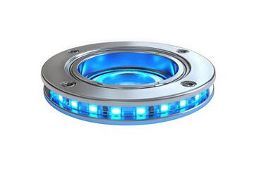 Blue Recessed Lighting isolated on transparent background, png file, no background png file
