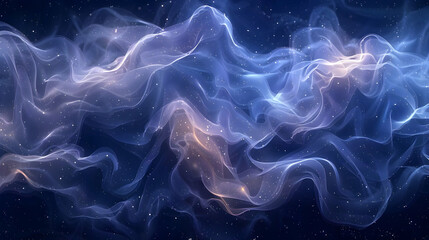 Fototapeta premium Abstract Background with Wavy Lines and Sparkling Dust