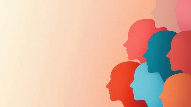 Global community advocating for non-discrimination and humanity, flat design illustration