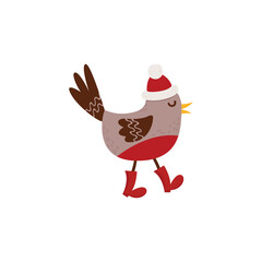 chicken with christmas ball