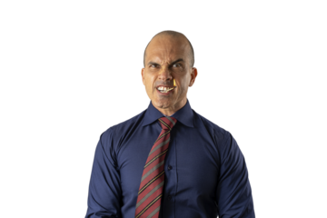 48 year old Brazilian man, facing the camera and with a lit match in his mouth_formal clothing_5.