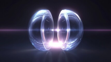 A stunning abstract representation of glowing spheres merging, symbolizing energy, innovation, and the beauty of light.