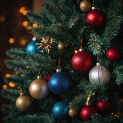 Fototapeta premium Joyful decorations light up the festive atmosphere