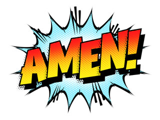 Sound effect bubble with onomatopoeia ‘Ahem’ in retro halftone comic book style 