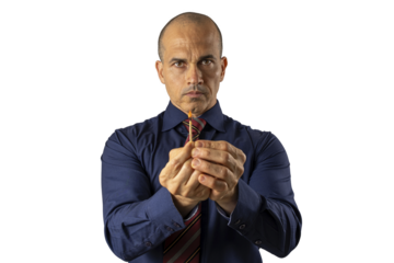 48 year old Brazilian man, facing the camera and holding a match access_formal clothing_13.