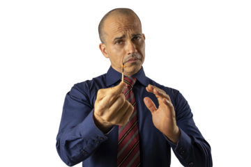 48 year old Brazilian man, facing the camera and holding a match access_formal clothing_17.