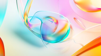 A vibrant abstract design featuring swirling shapes and colorful gradients, perfect for backgrounds and creative projects.