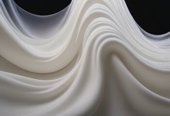 Abstract background of white silk or satin luxury cloth wavy. AI generated 