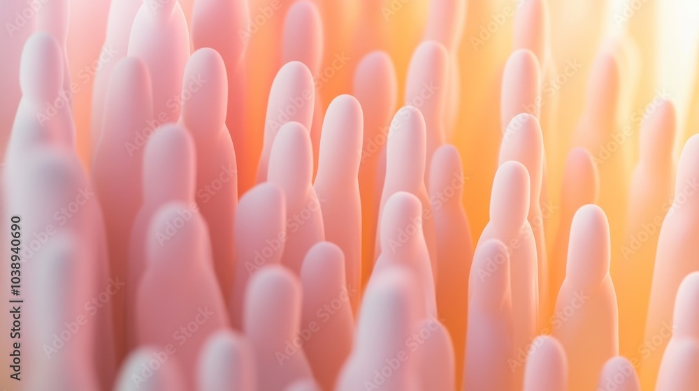 Poster abstract close-up of pink and soft shapes, creating an artistic and dreamy background, perfect for v