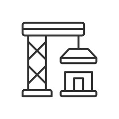 Construction Crane Icon - Home Icon