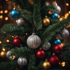 Obraz premium Joyful ornaments create a festive vibe