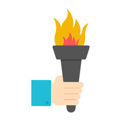 Perfect design icon of vintage torch 

