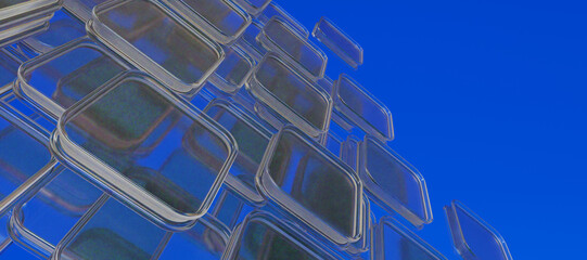 3d glass abstract objects © neurostructure