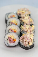 Some close-up pictures of sushi
