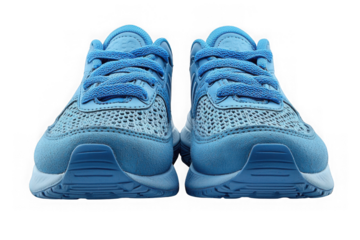 Blue Training Shoes front piece isolated on transparent background, png file, no background png file