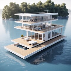 modern floating house