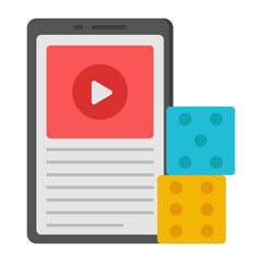 Premium download icon of mobile video 

