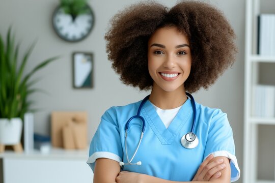Nurse with a vaccine in hand preparing to administer a dose, with a focused yet kind expression
