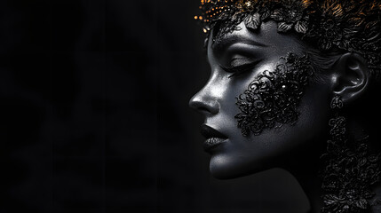 The Art of Detail: Eccentric Beauty Captured in Stunning High Resolution Against a Black Background